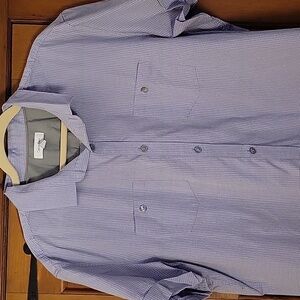 CALVIN KLEIN LAVENDER CHECKED BUTTON DOWN